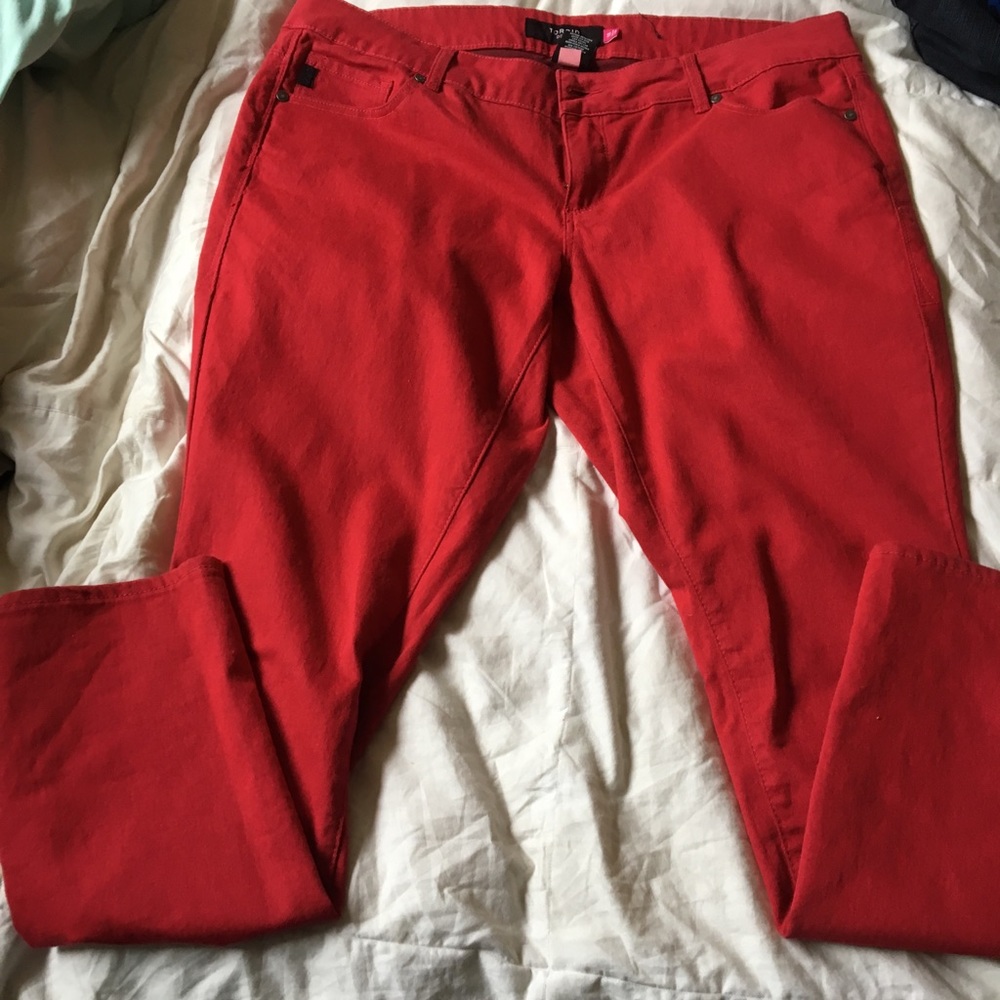 Torrid Red skinny jeans